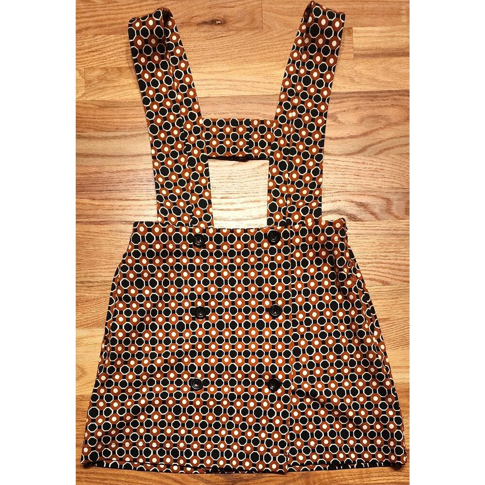 Anthropologie Maeve Pinafore Mini Skirt Dress Size 8 EU 40